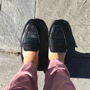 Urban Outfitters Black backless loafers